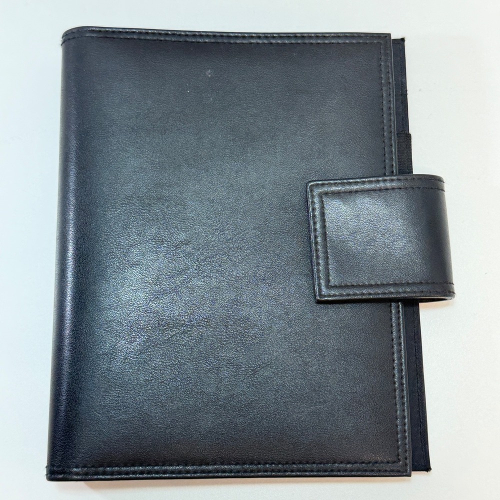 Day-Timer Personal Organizer Desk Size Black Planner 7-Ring Binder Navigator